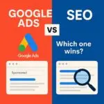 Thumbnail showing google ads vs seo